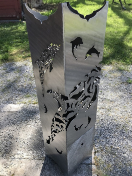 Feuersäule Delfin AKTION 30x30x120cm