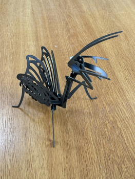 Gottesanbeterin 2mm schwarz verzinkt