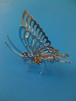 Schmetterling 2mm Edelstahl elektropoliert