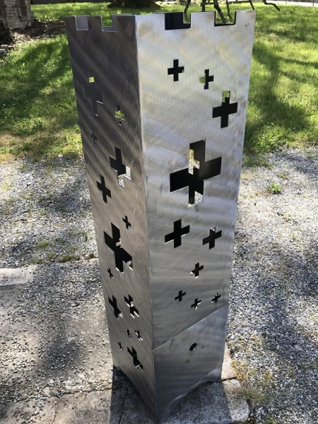 Feuersäule Suisse - AKTION 30x30x120cm