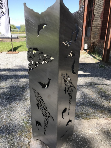 Feuersäule Delfin AKTION 30x30x120cm