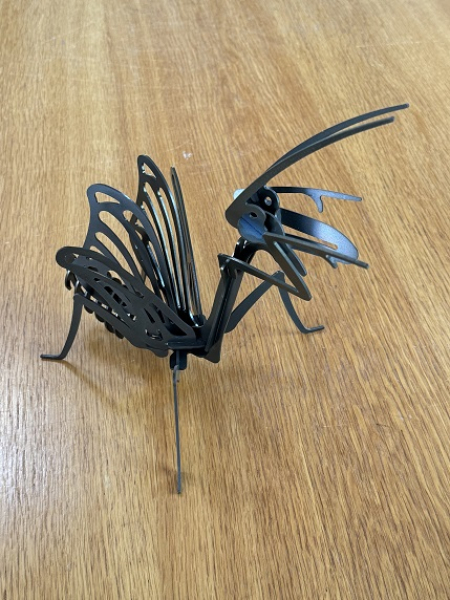 Gottesanbeterin 2mm schwarz verzinkt