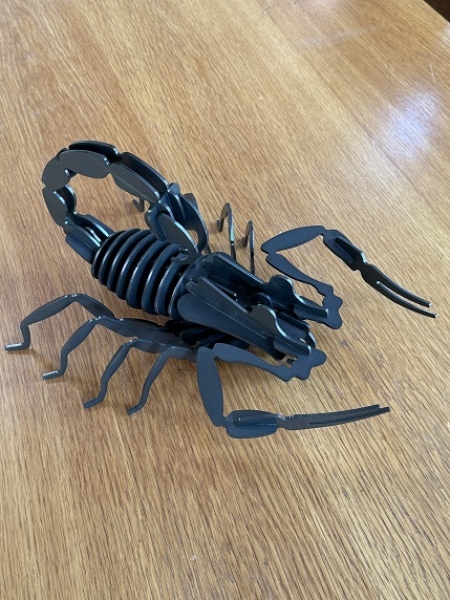Skorpion 2mm Stahl schwarz verzinkt