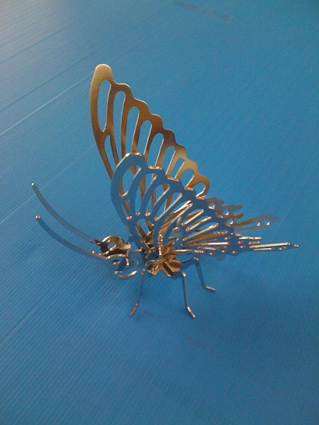 Schmetterling 3mm Edelstahl elektropoliert
