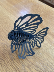 Fisch 2mm Stahl schwarz verzinkt