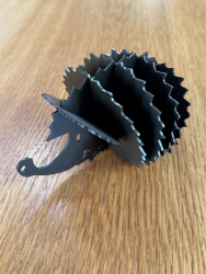 Igel 2mm Stahl schwarz verzinkt