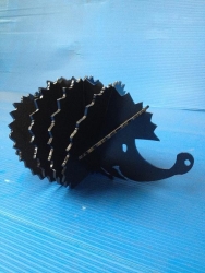Igel 2mm Stahl schwarz verzinkt
